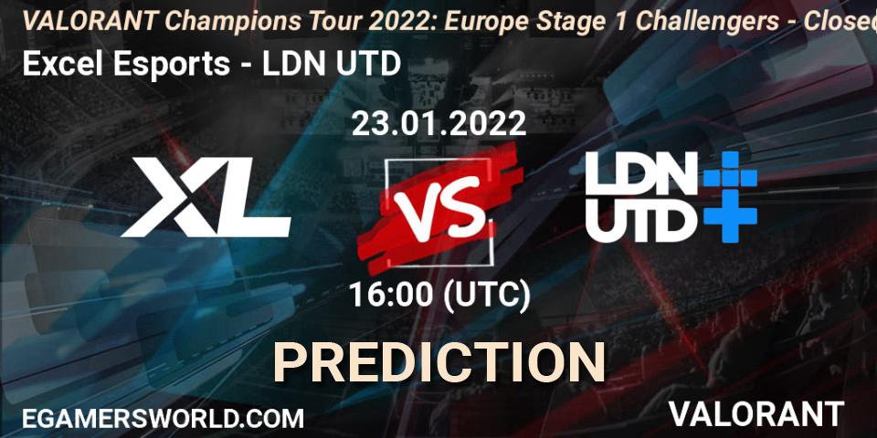 Pronóstico Excel Esports - LDN UTD. 23.01.2022 at 16:00, VALORANT, VCT 2022: Europe Stage 1 Challengers - Closed Qualifier 2