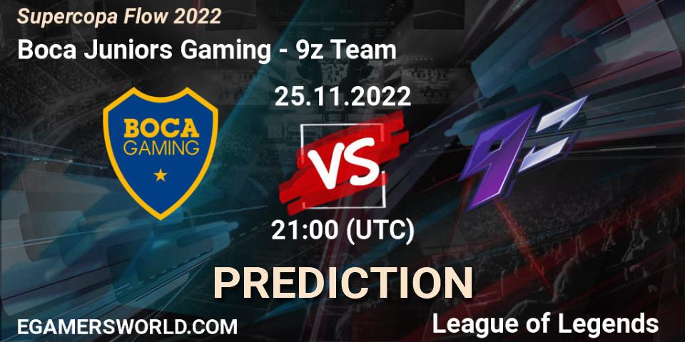 Pronóstico Boca Juniors Gaming - 9z Team. 25.11.22, LoL, Supercopa Flow 2022