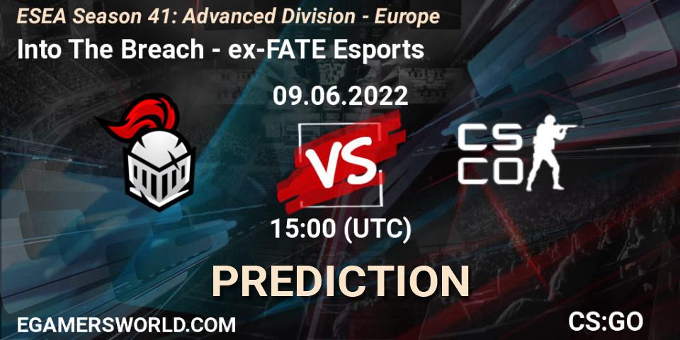 Pronóstico Into The Breach - ex-FATE Esports. 09.06.2022 at 15:00, Counter-Strike (CS2), ESEA Season 41: Advanced Division - Europe