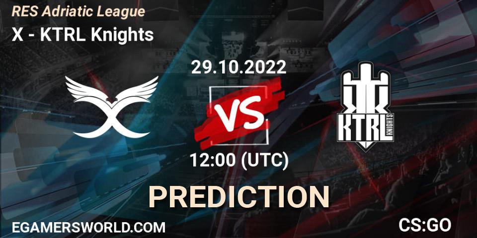 Pronóstico X - KTRL Knights. 29.10.2022 at 12:00, Counter-Strike (CS2), RES Adriatic League