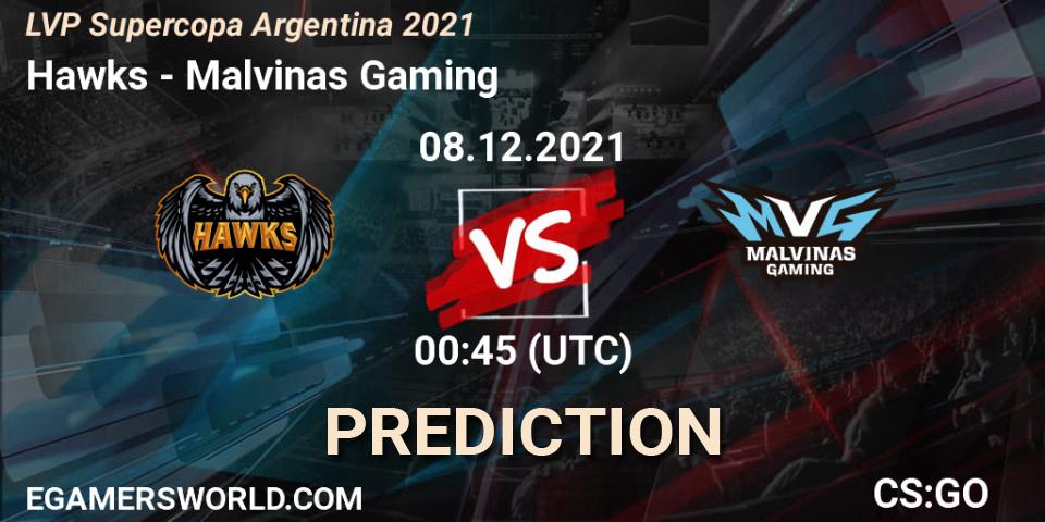 Pronóstico Hawks - Malvinas Gaming. 08.12.21, CS2 (CS:GO), LVP Supercopa Argentina 2021