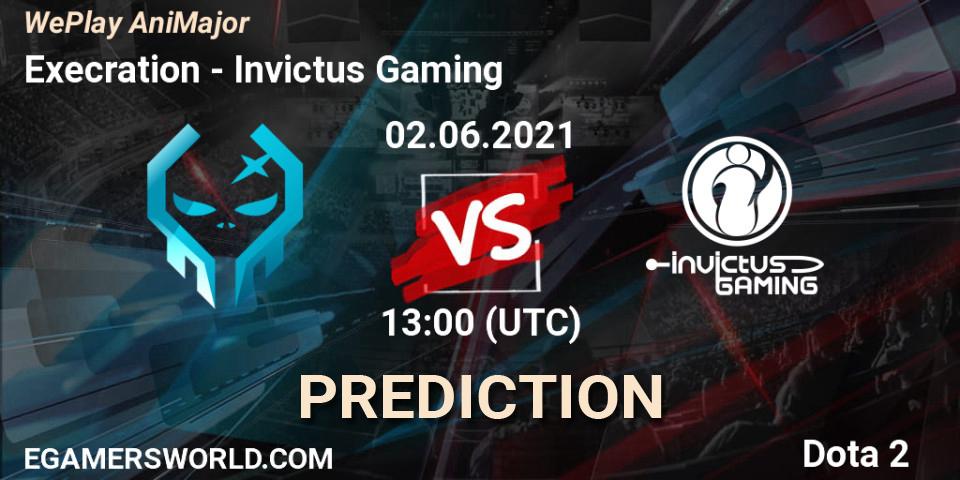 Pronóstico Execration - Invictus Gaming. 02.06.2021 at 14:01, Dota 2, WePlay AniMajor 2021