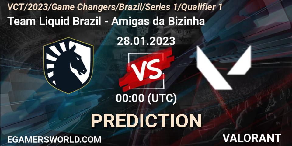 Pronóstico Team Liquid Brazil - Amigas da Bizinha. 27.01.2023 at 21:00, VALORANT, VCT 2023: Game Changers Brazil Series 1 - Qualifier 1