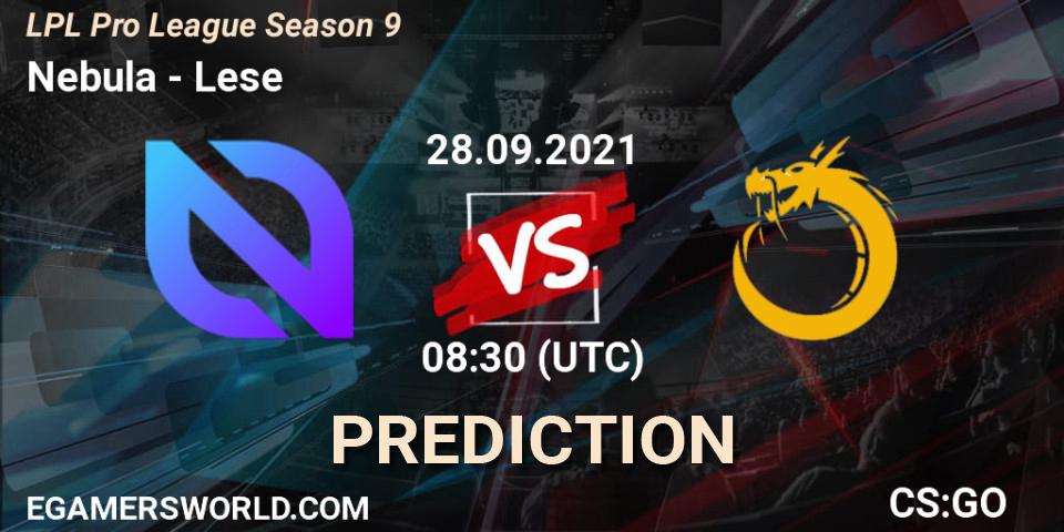 Pronóstico Nebula - Lese. 28.09.2021 at 08:00, Counter-Strike (CS2), LPL Pro League 2021 Season 3