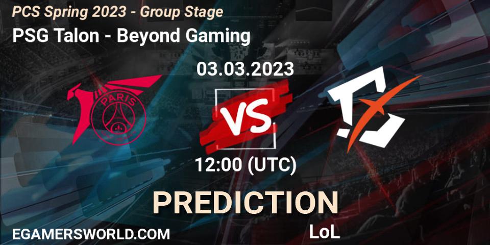 Pronóstico PSG Talon - Beyond Gaming. 05.02.23, LoL, PCS Spring 2023 - Group Stage