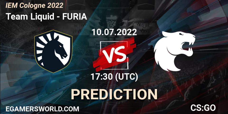 Pronóstico Team Liquid - FURIA. 10.07.2022 at 17:45, Counter-Strike (CS2), IEM Cologne 2022