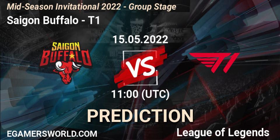 Pronóstico Saigon Buffalo - T1. 15.05.2022 at 11:00, LoL, Mid-Season Invitational 2022 - Group Stage