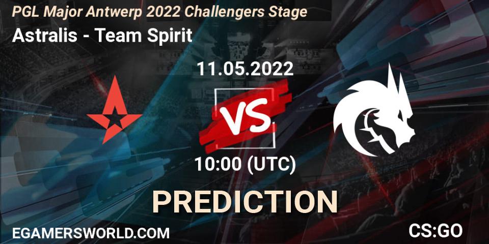 Pronóstico Astralis - Team Spirit. 11.05.2022 at 10:00, Counter-Strike (CS2), PGL Major Antwerp 2022 Challengers Stage