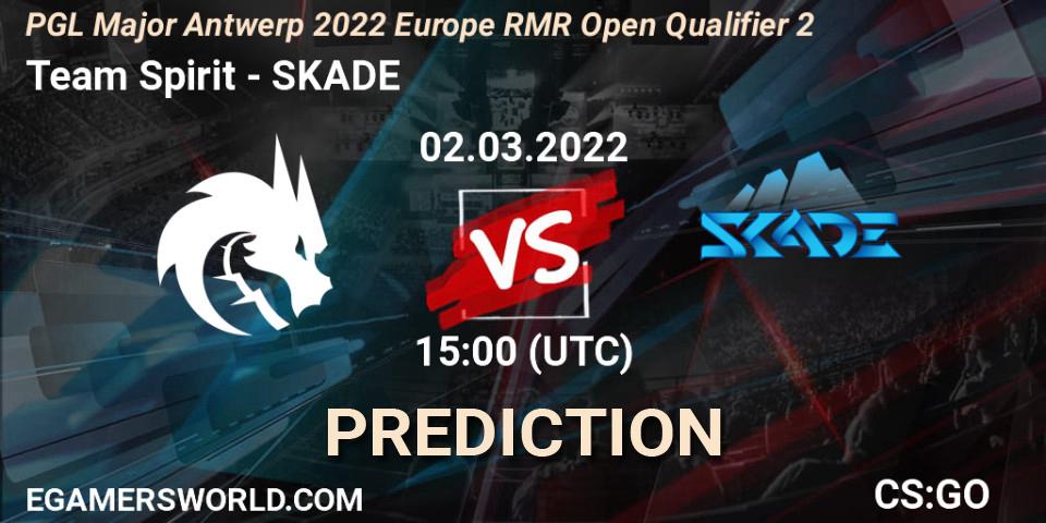 Pronóstico Team Spirit - SKADE. 02.03.2022 at 15:30, Counter-Strike (CS2), PGL Major Antwerp 2022 Europe RMR Open Qualifier 2
