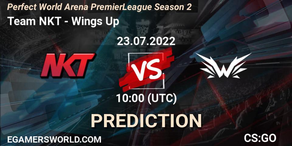 Pronóstico Team NKT - Wings Up. 23.07.2022 at 10:00, Counter-Strike (CS2), Perfect World Arena Premier League Season 2