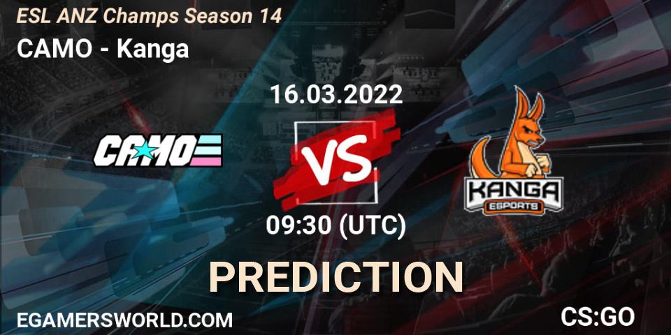 Pronóstico CAMO - Kanga. 16.03.2022 at 09:00, Counter-Strike (CS2), ESL ANZ Champs Season 14