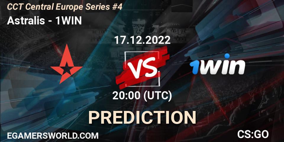 Pronóstico Astralis - 1WIN. 17.12.2022 at 21:00, Counter-Strike (CS2), CCT Central Europe Series #4