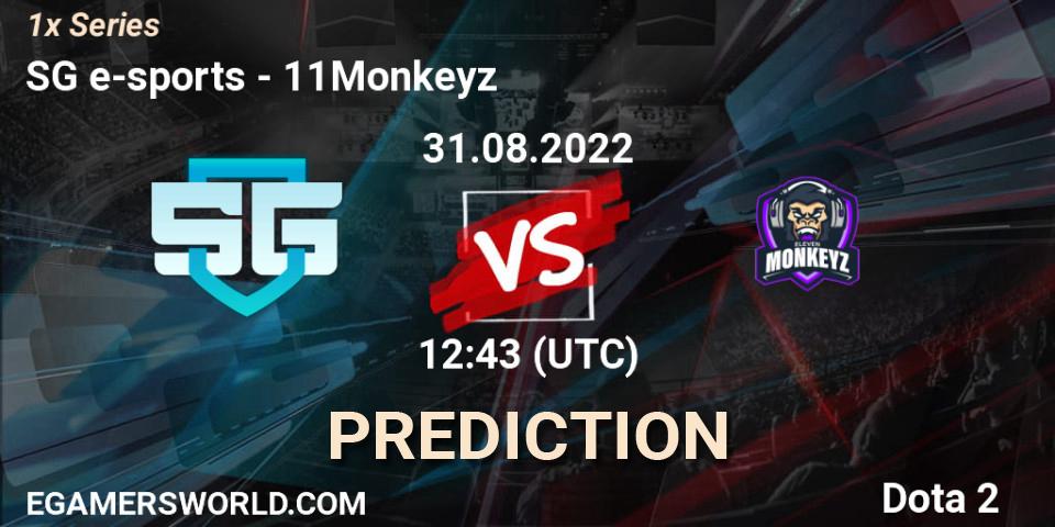 Pronóstico SG e-sports - 11Monkeyz. 31.08.2022 at 12:43, Dota 2, 1x Series