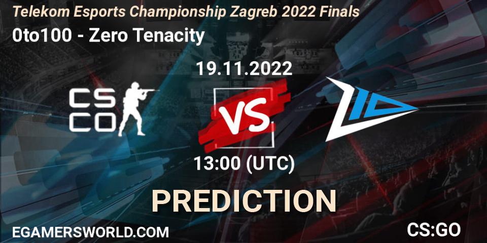 Pronóstico 0to100 - Zero Tenacity. 19.11.2022 at 13:40, Counter-Strike (CS2), Telekom eSports Championship 2022