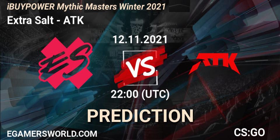 Pronóstico Extra Salt - ATK. 12.11.2021 at 22:05, Counter-Strike (CS2), iBUYPOWER Mythic Masters Winter 2021