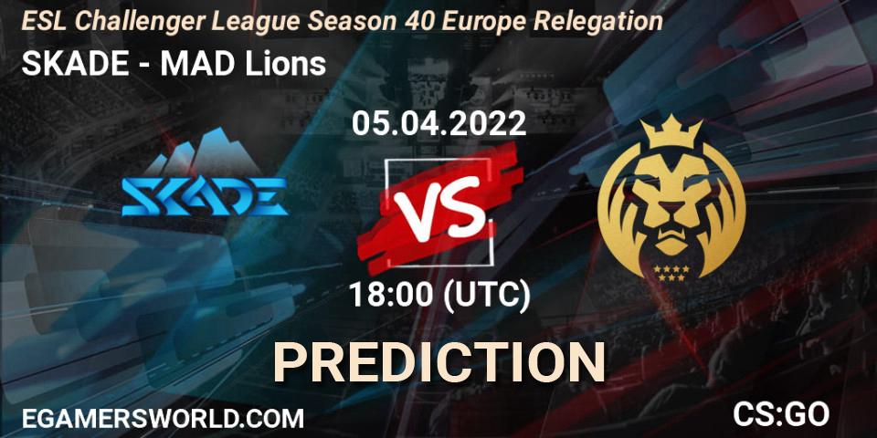 Pronóstico SKADE - MAD Lions. 05.04.2022 at 18:00, Counter-Strike (CS2), ESL Challenger League Season 40 Europe Relegation
