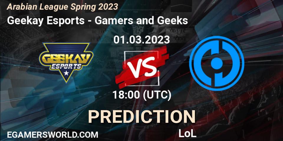 Pronóstico Geekay Esports - Gamers and Geeks. 08.02.23, LoL, Arabian League Spring 2023
