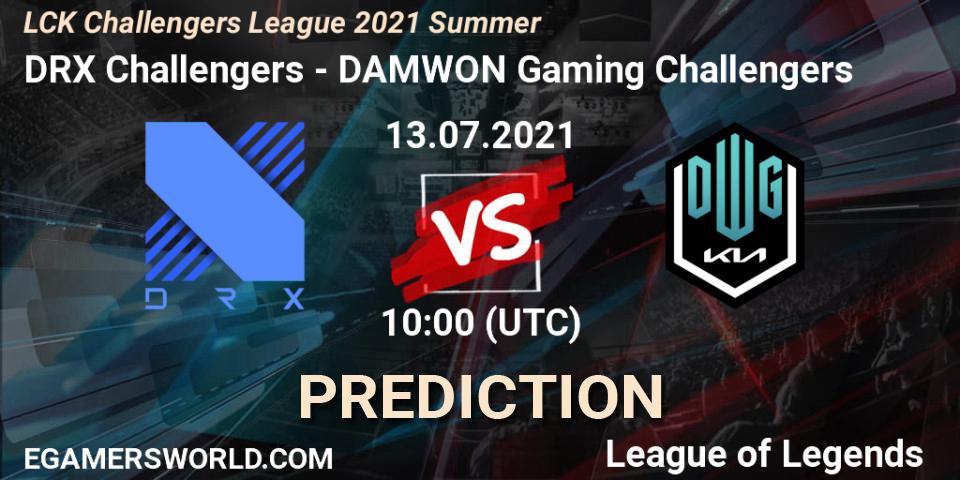 Pronóstico DRX Challengers - DAMWON Gaming Challengers. 13.07.2021 at 10:00, LoL, LCK Challengers League 2021 Summer