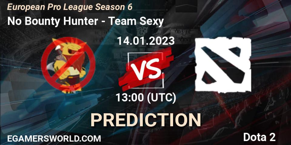 Pronóstico No Bounty Hunter - Team Sexy. 14.01.23, Dota 2, European Pro League Season 6