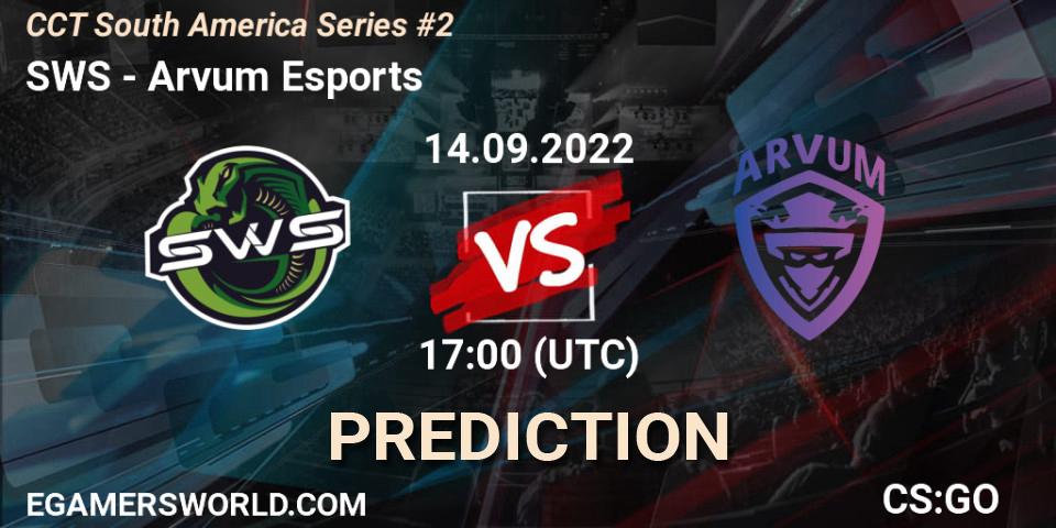 Pronóstico SWS - Arvum Esports. 14.09.2022 at 17:00, Counter-Strike (CS2), CCT South America Series #2