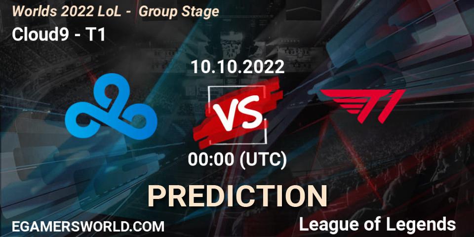 Pronóstico Cloud9 - T1. 10.10.2022 at 00:00, LoL, Worlds 2022 LoL - Group Stage