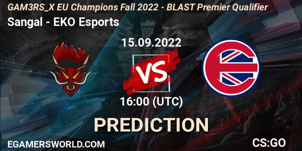 Pronóstico Sangal - EKO Esports. 15.09.2022 at 16:00, Counter-Strike (CS2), GAM3RS_X EU Champions: Fall 2022
