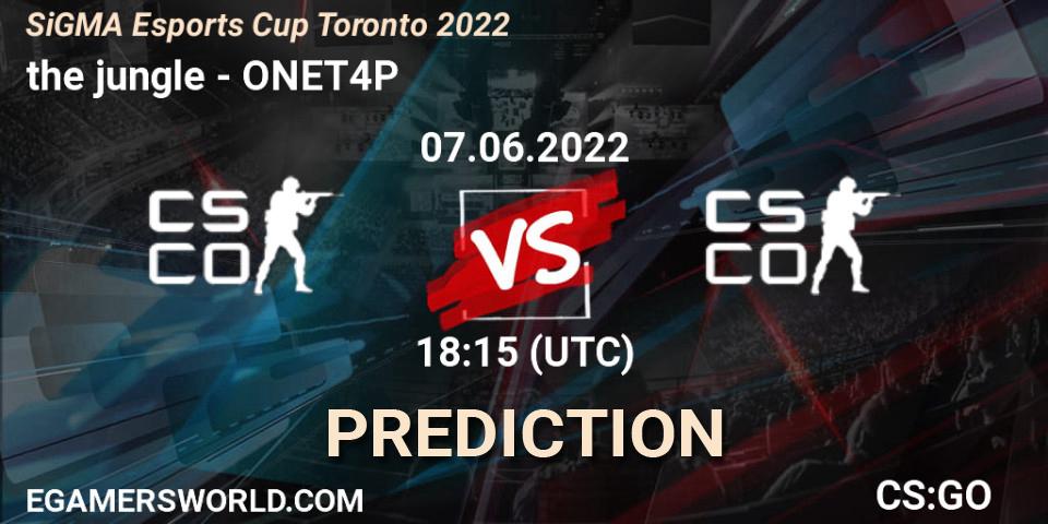 Pronóstico the jungle - ONET4P. 07.06.2022 at 18:15, Counter-Strike (CS2), SiGMA Esports Cup Toronto 2022
