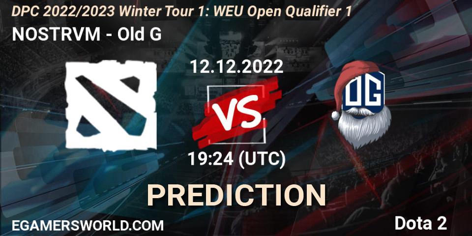 Pronóstico NOSTRVM - Old G. 12.12.2022 at 19:24, Dota 2, DPC 2022/2023 Winter Tour 1: WEU Open Qualifier 1