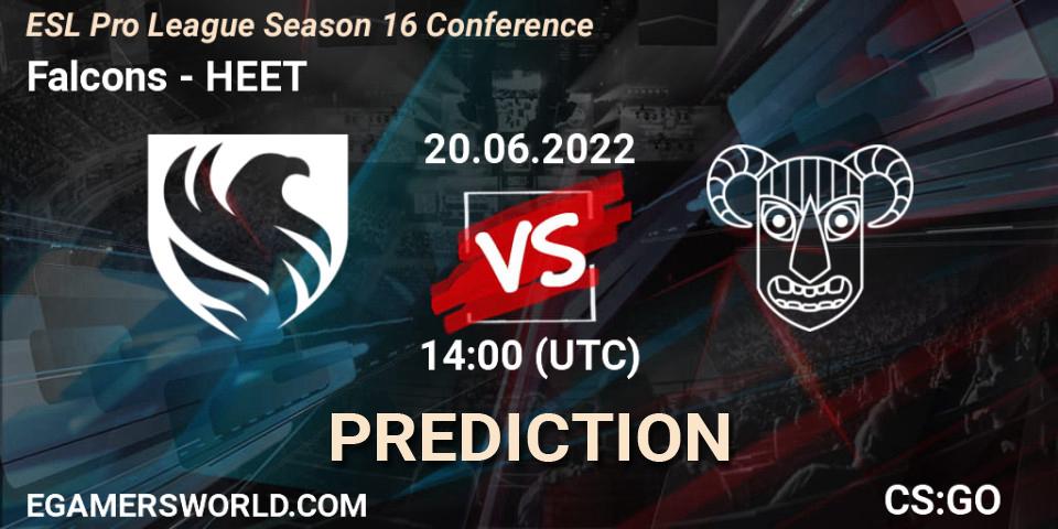 Pronóstico Falcons - HEET. 20.06.2022 at 14:00, Counter-Strike (CS2), ESL Pro League Season 16 Conference