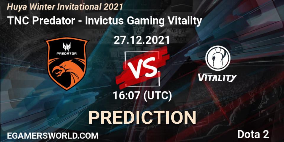 Pronóstico TNC Predator - Invictus Gaming Vitality. 27.12.21, Dota 2, Huya Winter Invitational 2021