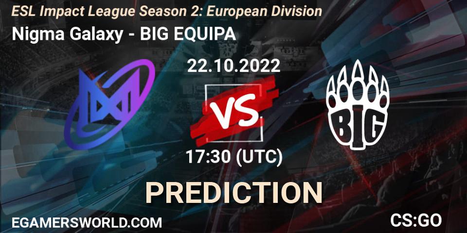 Pronóstico Galaxy Racer Female - BIG EQUIPA. 22.10.2022 at 17:30, Counter-Strike (CS2), ESL Impact League Season 2: European Division