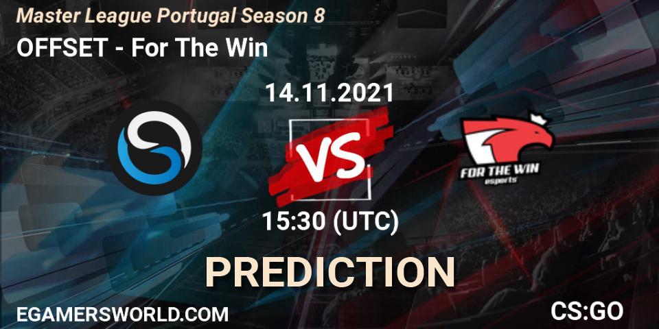 Pronóstico OFFSET - For The Win. 14.11.2021 at 15:30, Counter-Strike (CS2), Master League Portugal Season 8