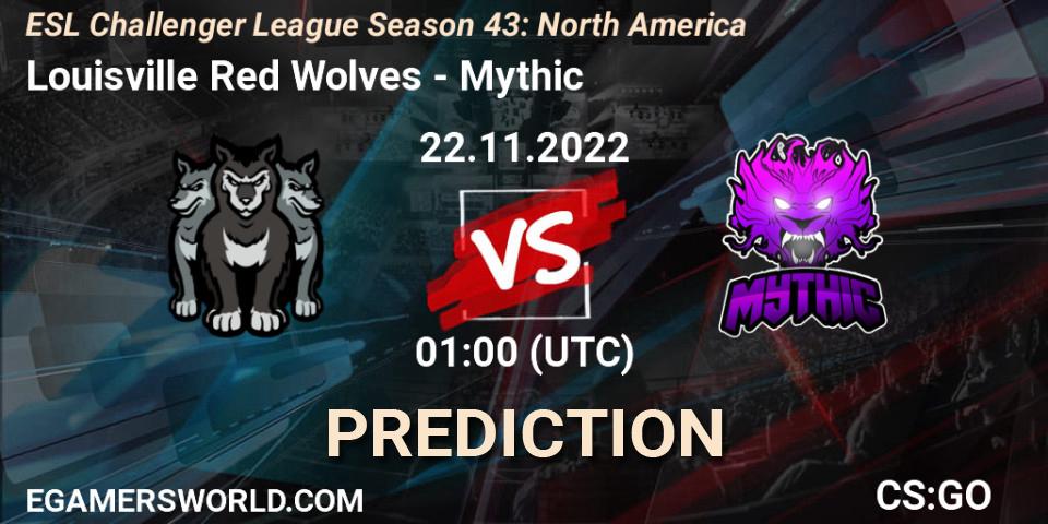 Pronóstico Louisville Red Wolves - Mythic. 02.12.2022 at 01:00, Counter-Strike (CS2), ESL Challenger League Season 43: North America