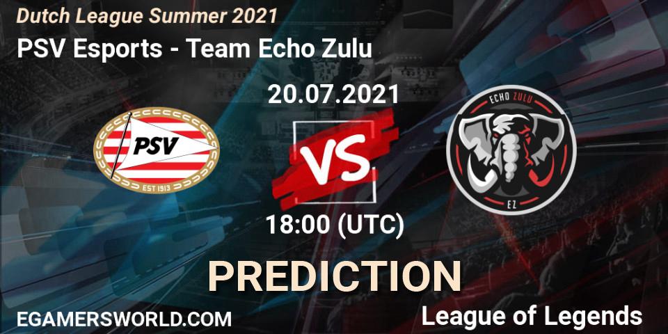 Pronóstico PSV Esports - Team Echo Zulu. 22.06.2021 at 18:00, LoL, Dutch League Summer 2021