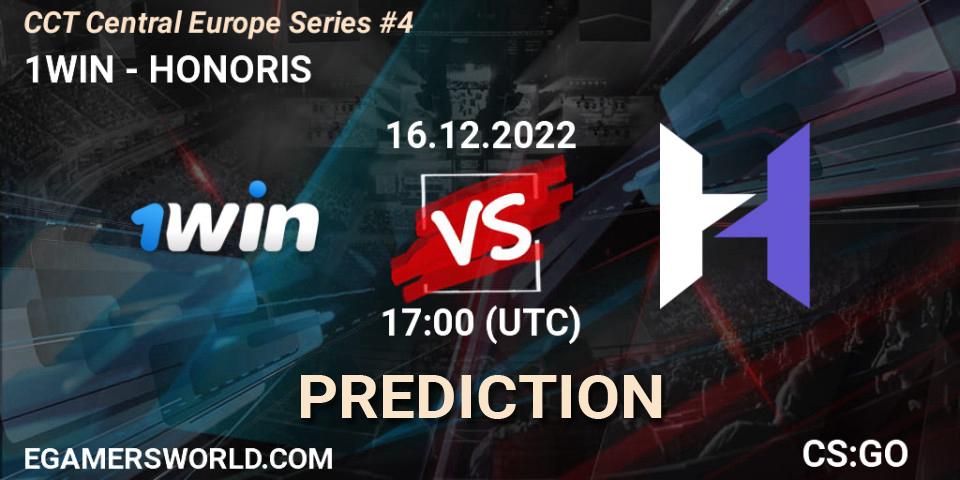 Pronóstico 1WIN - HONORIS. 16.12.2022 at 16:40, Counter-Strike (CS2), CCT Central Europe Series #4