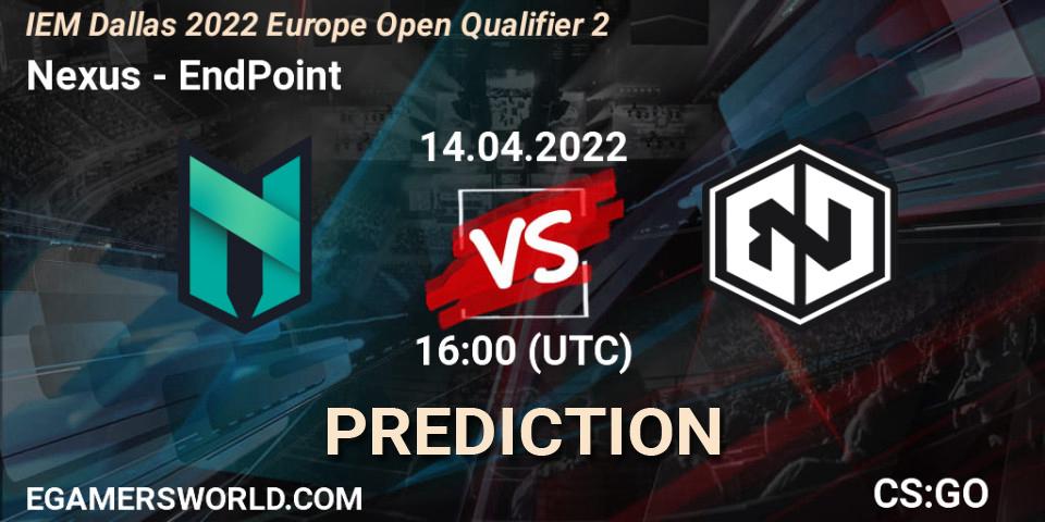 Pronóstico Nexus - EndPoint. 14.04.2022 at 16:00, Counter-Strike (CS2), IEM Dallas 2022 Europe Open Qualifier 2