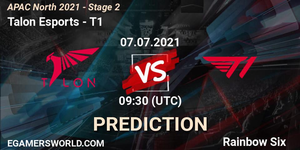 Pronóstico Talon Esports - T1. 07.07.2021 at 09:30, Rainbow Six, APAC North 2021 - Stage 2
