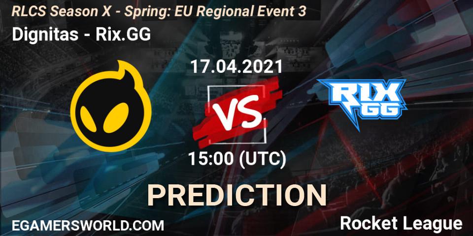 Pronóstico Dignitas - Rix.GG. 17.04.2021 at 15:00, Rocket League, RLCS Season X - Spring: EU Regional Event 3