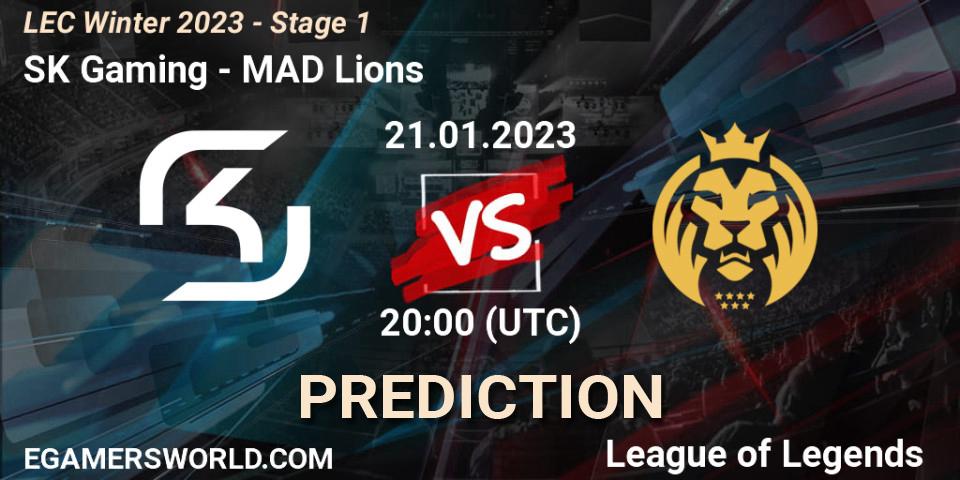 Pronóstico SK Gaming - MAD Lions. 21.01.23, LoL, LEC Winter 2023 - Stage 1
