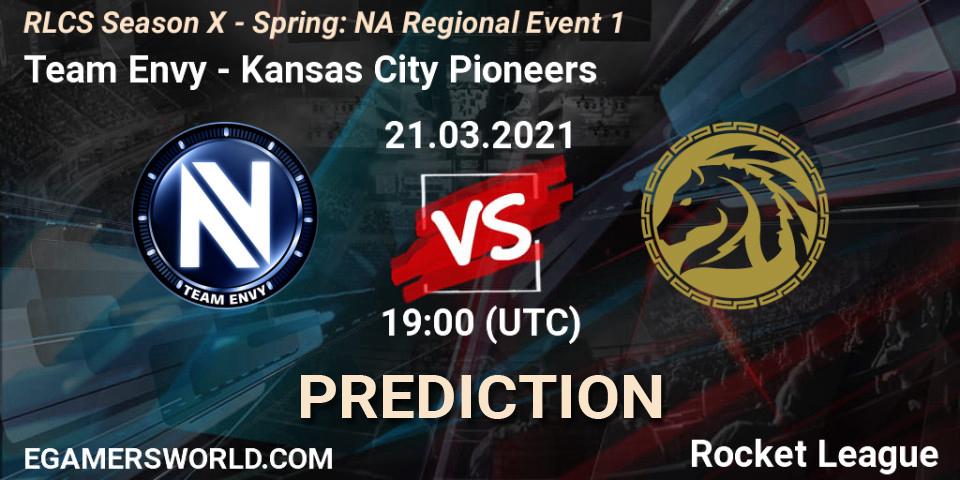 Pronóstico Team Envy - Kansas City Pioneers. 21.03.2021 at 19:00, Rocket League, RLCS Season X - Spring: NA Regional Event 1