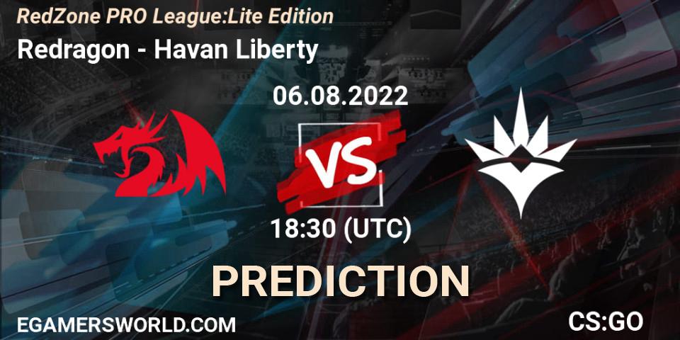 Pronóstico Redragon - The Union. 06.08.2022 at 18:30, Counter-Strike (CS2), RedZone PRO League: Lite Edition