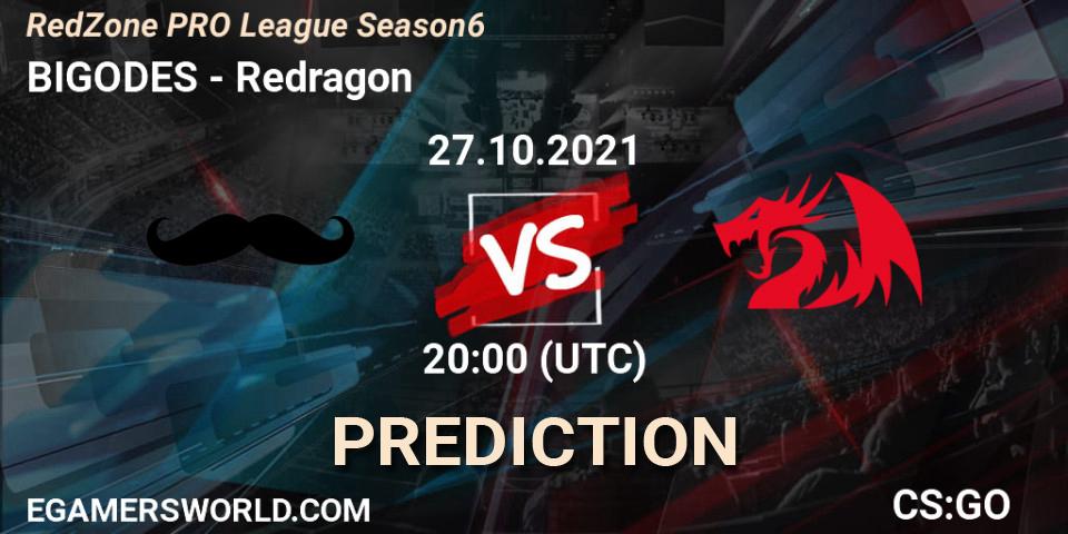 Pronóstico BIGODES - Redragon. 02.11.2021 at 20:00, Counter-Strike (CS2), RedZone PRO League Season 6