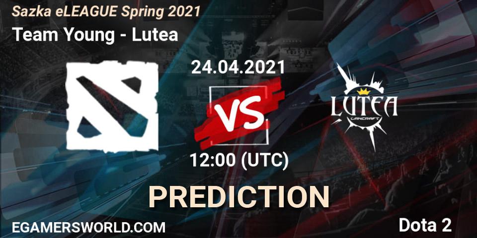 Pronóstico Team Young - Lutea. 24.04.2021 at 12:00, Dota 2, Sazka eLEAGUE Spring 2021