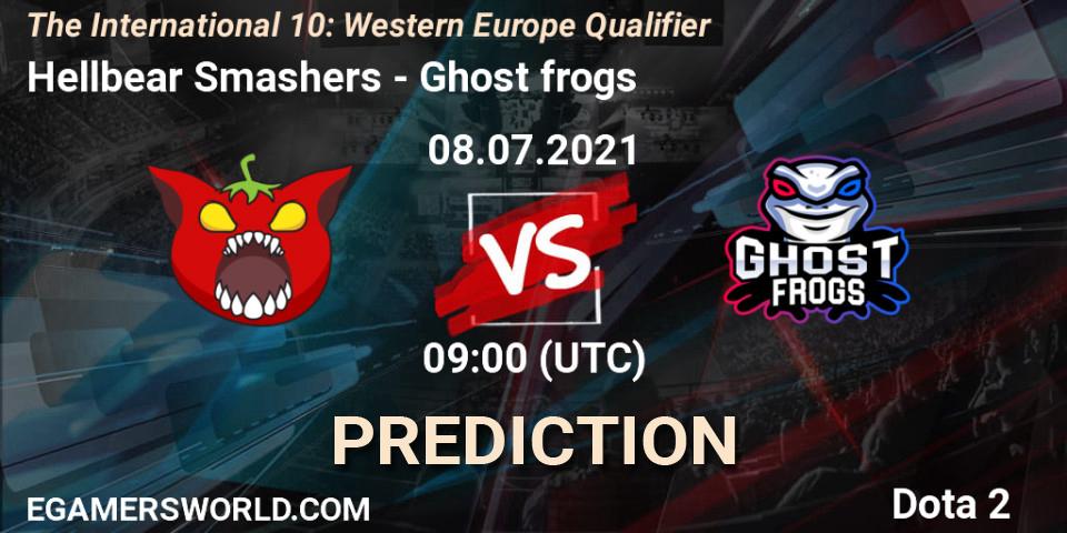 Pronóstico Hellbear Smashers - Ghost frogs. 08.07.2021 at 09:00, Dota 2, The International 10: Western Europe Qualifier