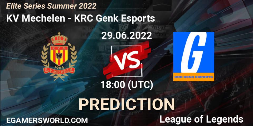 Pronóstico KV Mechelen - KRC Genk Esports. 29.06.2022 at 18:00, LoL, Elite Series Summer 2022