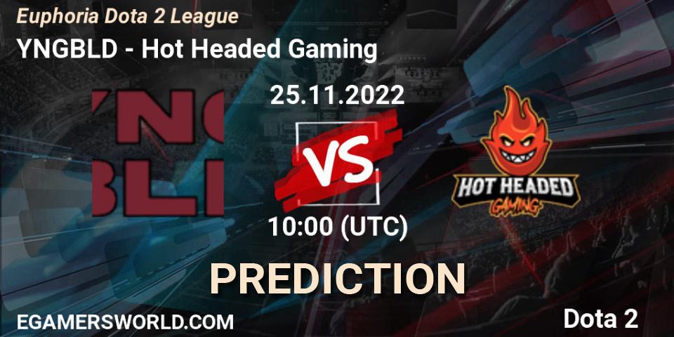 Pronóstico YNGBLD - Hot Headed Gaming. 25.11.2022 at 10:00, Dota 2, Euphoria Dota 2 League