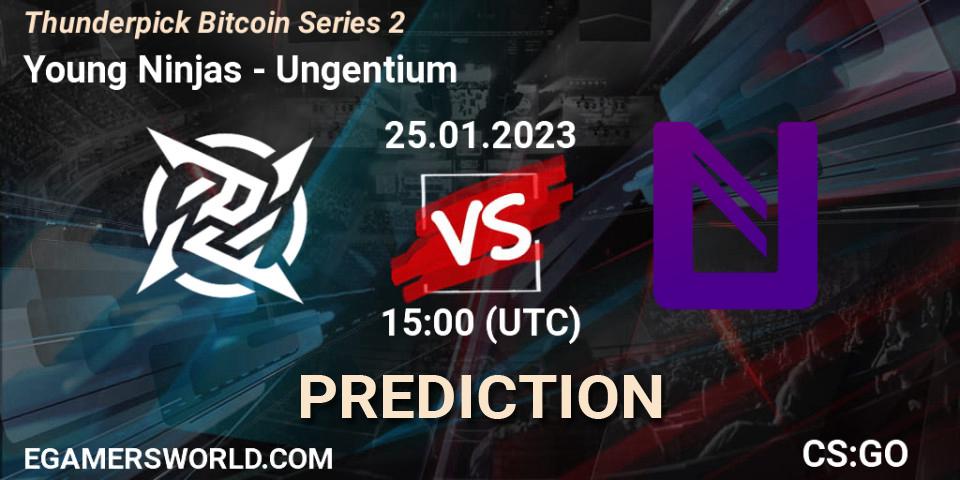 Pronóstico Young Ninjas - Ungentium. 25.01.2023 at 15:00, Counter-Strike (CS2), Thunderpick Bitcoin Series 2