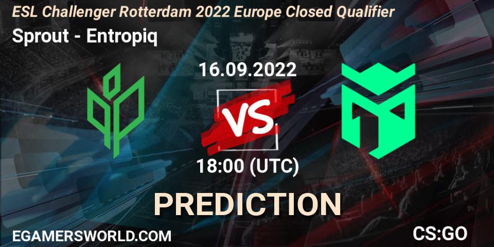 Pronóstico Sprout - Entropiq. 16.09.2022 at 18:00, Counter-Strike (CS2), ESL Challenger Rotterdam 2022 Europe Closed Qualifier