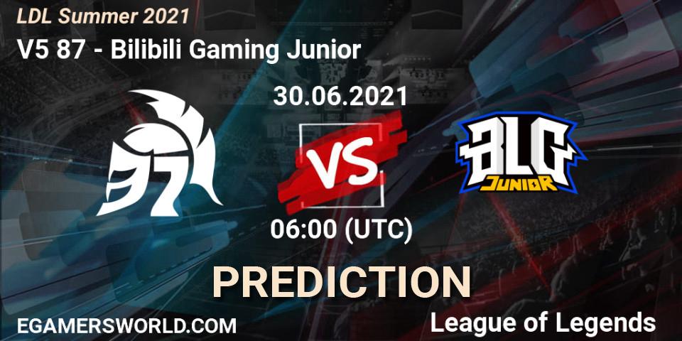 Pronóstico V5 87 - Bilibili Gaming Junior. 30.06.2021 at 06:00, LoL, LDL Summer 2021