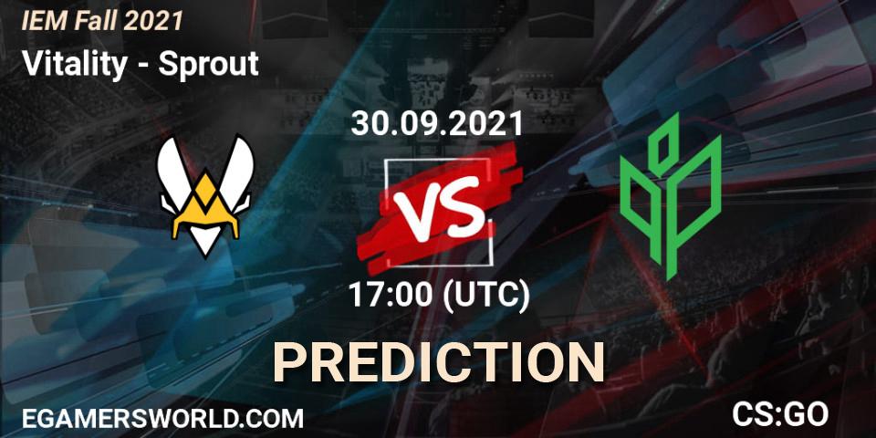 Pronóstico Vitality - Sprout. 30.09.2021 at 18:00, Counter-Strike (CS2), IEM Fall 2021: Europe RMR